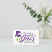 Lois aléatoires de carte de visite d'iris (Debout devant)