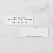 Lois aléatoires des cartes de défi de gentillesse (Devant / Derrière)