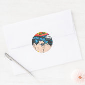 Lois en Clark Comic Ronde Sticker (Envelop)