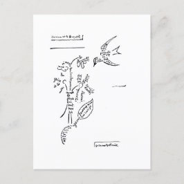 L'oiseau et le bouquet, door Apollinaire Briefkaart