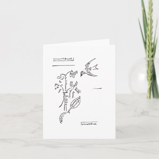 L'oiseau et le bouquet, par Apollinaire (Devant)