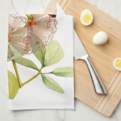 L'oiseau vintage de colibri fleurit la serviette (Quart Plié)