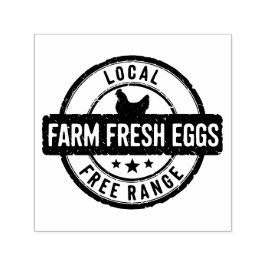 Lokaal Boerderij Fresh Free Range Eggs Self Inking Zelfinktende Stempel