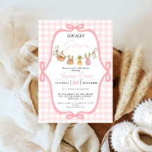 Lokaal gegroeid Roze meisjesbaby shower Baby stroo