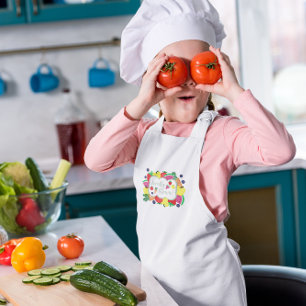 Lokaal gegroeide boerenmarkt kinder schort