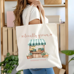 Lokaal gegroeide boerenmarkt tote bag