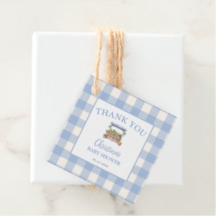 Lokaal gegroeide jongen Baby shower Bedankjes Labels