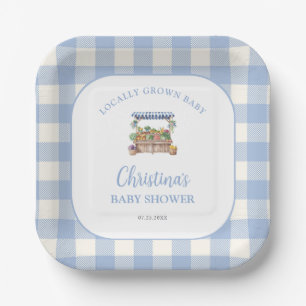 Lokaal gegroeide jongen Baby shower Papieren Bordje