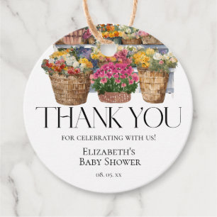 Lokaal Gegroeide Markt Bloemenwinkel Meisje Baby s Bedankjes Labels