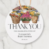 Lokaal Gegroeide Markt Bloemenwinkel Meisje Baby s Bedankjes Labels (Voorkant)