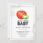 Lokaal gegroeide Waterverf Baby shower Invitati Kaart (Voorkant)