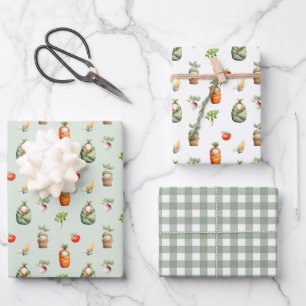 Lokaal gekweekt cadeauverpakking gingham inpakpapi inpakpapier vel