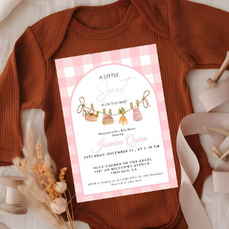 Lokaal gekweekte baby shower voor meisjes kleine s kaart