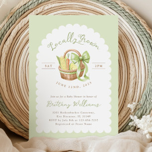 Lokaal gekweekte Baby showers booguitnodiging Kaart