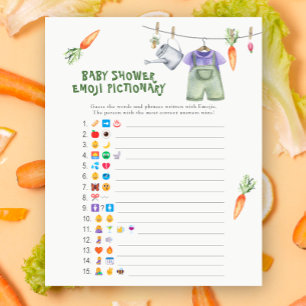 Lokaal gekweekte babyshower emoji pictionary spel