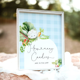 Lokaal gekweekte blauwe baby hoeveel snoepjes poster