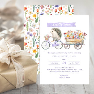 Lokaal gekweekte egel Baby shower uitnodiging