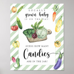 lokaal georganiseerde babyshower - raad hoeveel sn poster