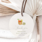 Lokaal geteeld Baby shower Bedankjes Labels