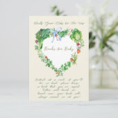 Lokaal geteeld Baby shower Book Request Informatiekaartje (Staand voorkant)