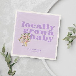 Lokaal geteeld Baby shower | Colorblock PAARSE Servet