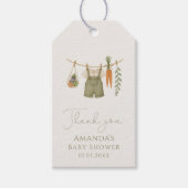 Lokaal geteeld Baby shower Dank u Cadeaulabel (Voorkant)