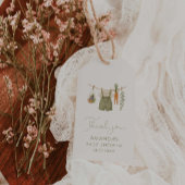 Lokaal geteeld Baby shower Dank u Cadeaulabel