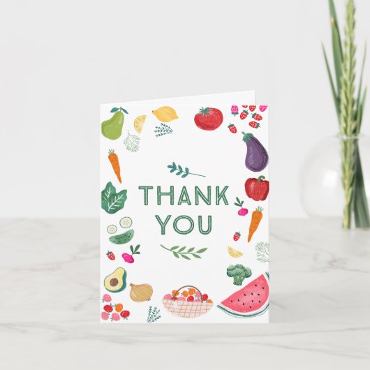 Lokaal geteeld Baby shower Dank u kaarten (Voorkant)