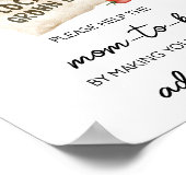 Lokaal geteeld Baby shower Envelope Station Sign Poster (Hoek)