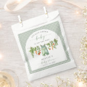 Lokaal geteeld Baby shower gunstzakken Sage Green Bedankzakje (Geknipt)