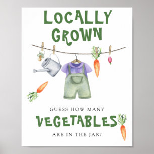 Lokaal geteeld baby shower - hoeveel groenten poster