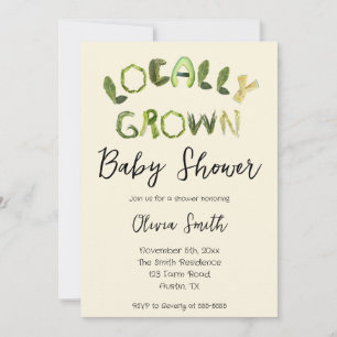 Lokaal geteeld Baby shower Kaart