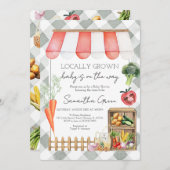 Lokaal geteeld Baby shower Kaart (Voorkant / Achterkant)