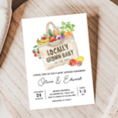 Lokaal geteeld Baby shower Kaart