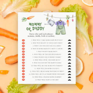 Lokaal geteeld baby shower - mama of papa spel