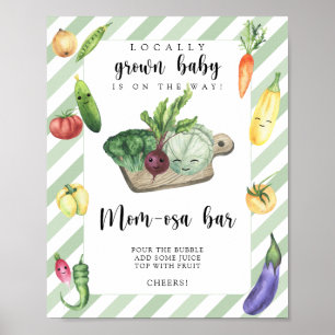 lokaal geteeld baby shower - Momosa bar Poster
