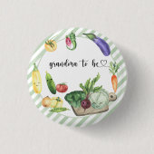 Lokaal geteeld Baby shower - Oma to be Ronde Button 3,2 Cm (Voorkant)
