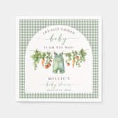 Lokaal geteeld Baby shower Papier servetten Sage G (Voorkant)