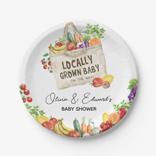 Lokaal geteeld Baby shower Papieren Bordje