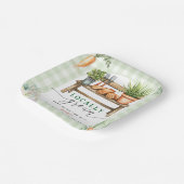 Lokaal geteeld Baby shower Papieren Bordje (Gebogen)