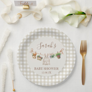 Lokaal geteeld Baby shower Papieren Bordje