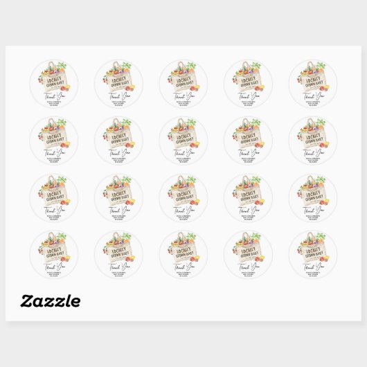 Lokaal geteeld Baby shower Ronde Sticker (Vel)