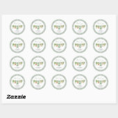 Lokaal geteeld Baby shower ronde Sticker Sage Gree (Vel)