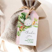 Lokaal geteeld baby shower roze dank u label cadeaulabel