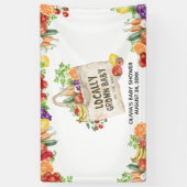 Lokaal geteeld Baby shower Spandoek (Verticaal)