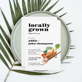 Lokaal geteeld Baby shower | Uitnodigen | Minimaal Kaart