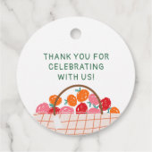 Lokaal geteeld Baby shower voorkeurtags Bedankjes Labels (Achterkant)