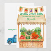 Lokaal geteeld Boerderij Baby shower Kaart (Voorkant / Achterkant)