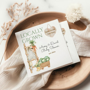 Lokaal geteeld Boerderij Markt Modern Baby shower Servet