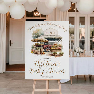 Lokaal Geteeld, Boerenmarkt Baby Shower Welkom Poster